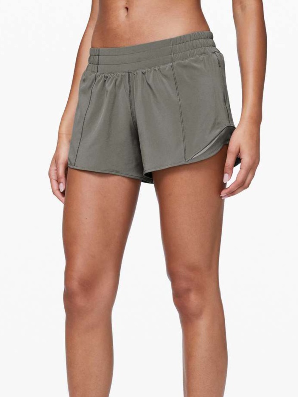 Lululemon Hotty Hot Shorts Grey Sage Womens Size 4 Tall